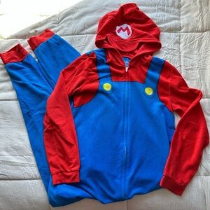 Super Mario Kids One Piece Costume - Red and Blue